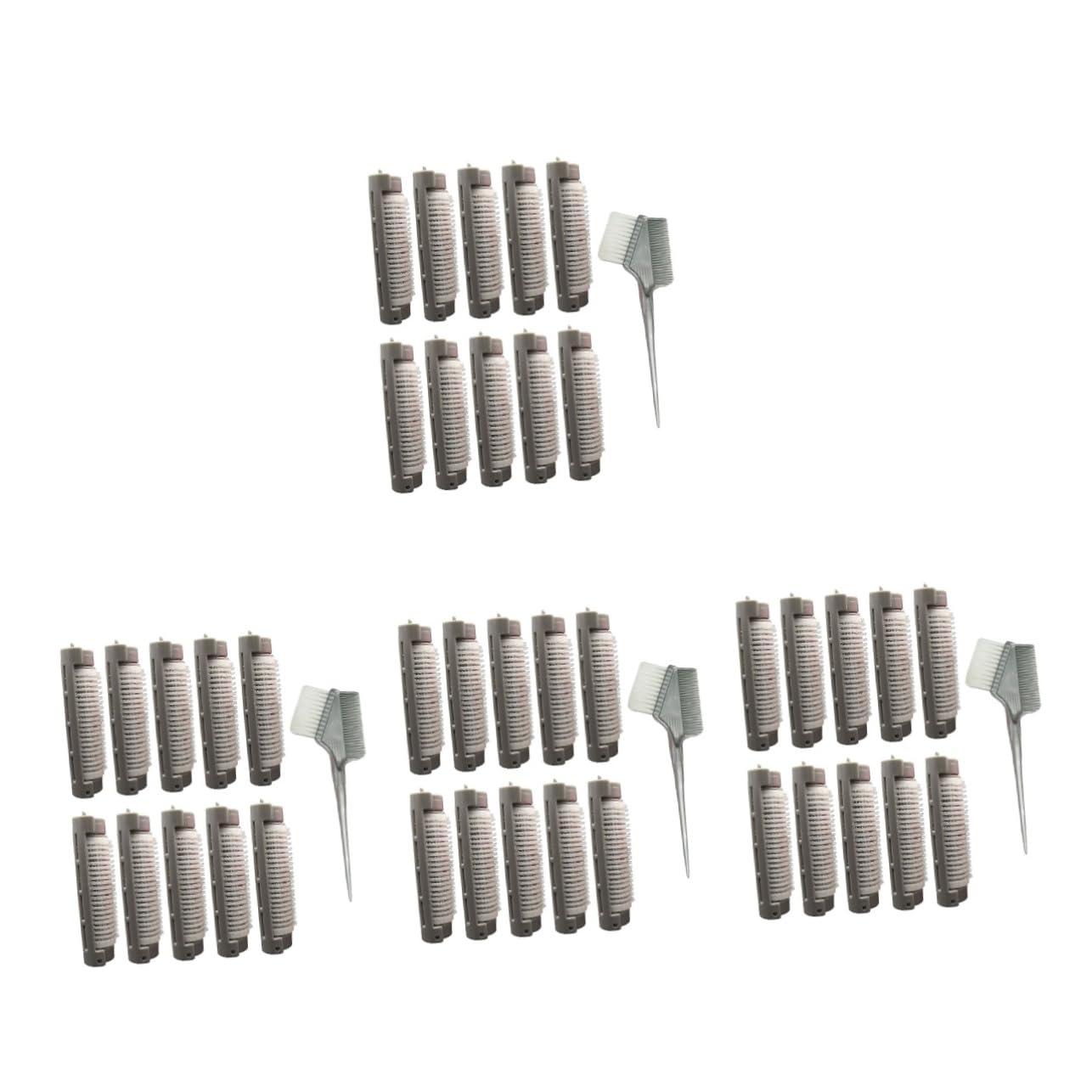 Clips De Raíz Clips De Cabello Rulos Peluquero Rulos Calientes Felpa Rodillo De Flequillo Clip De Volumen De Cabello Abdominales Grey 10 Piezas X 4