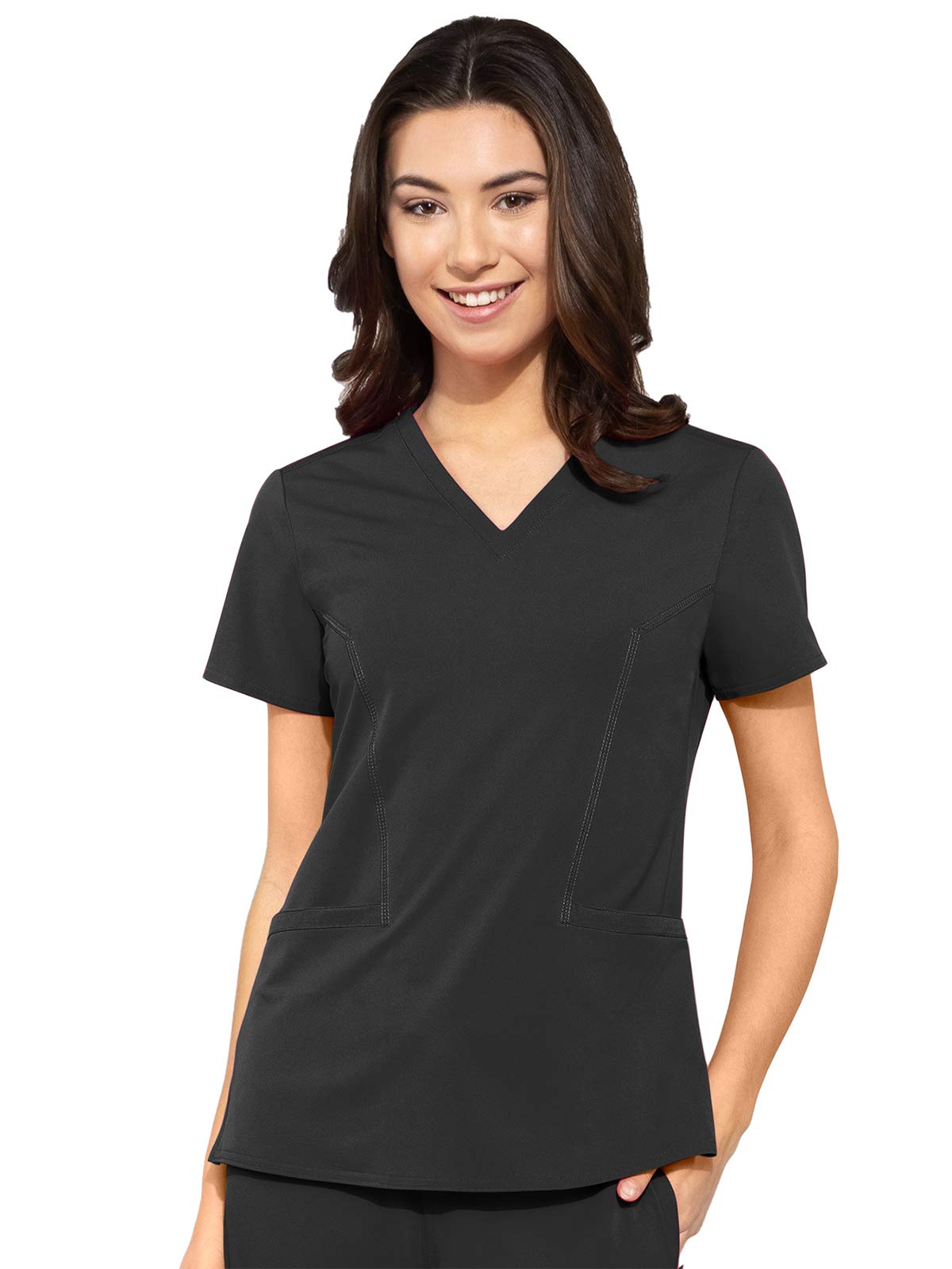 Med CoutureWomen's 'Peaches Collection' Double V-Neck Scrub Top