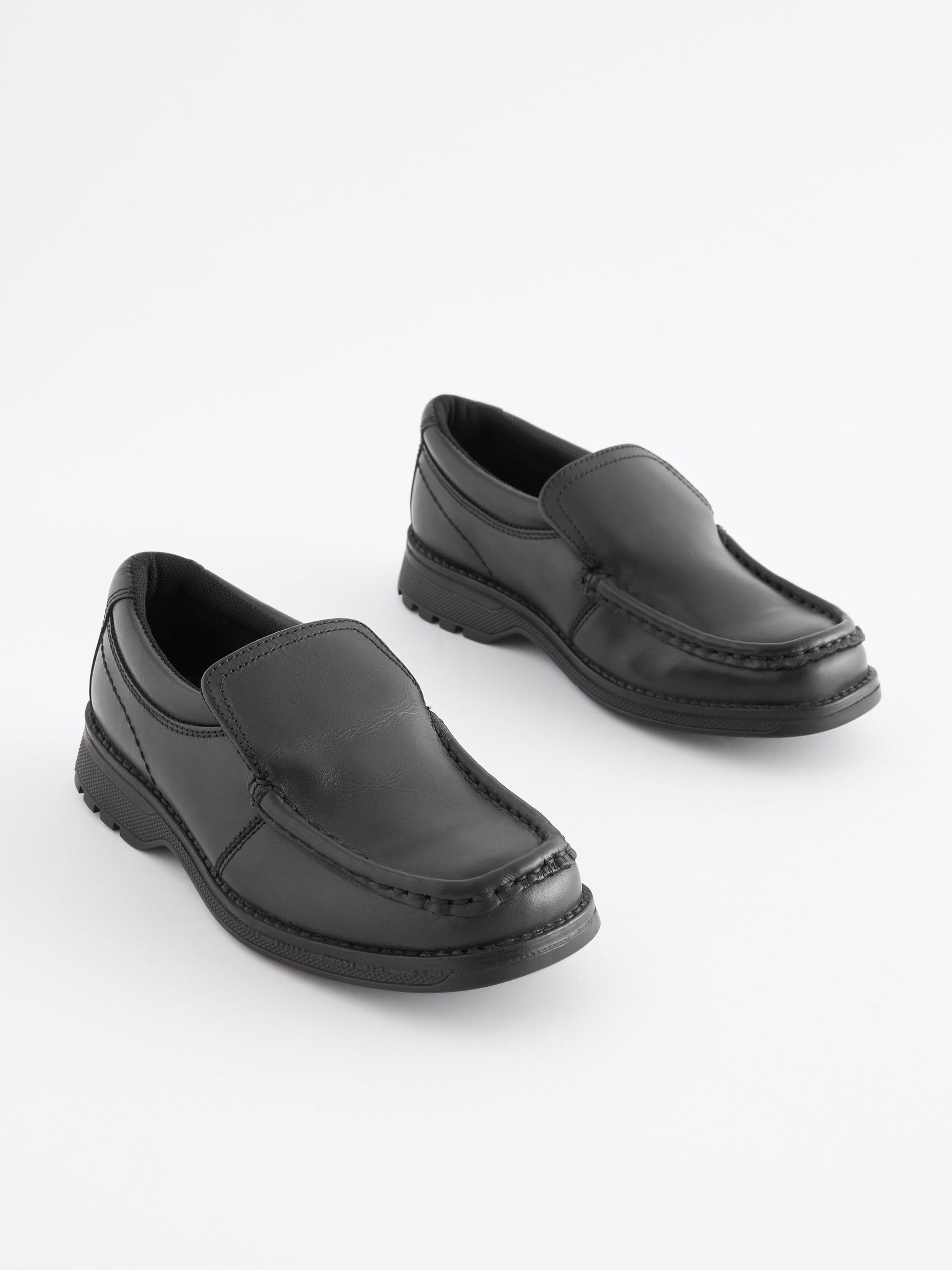 NEXT Niños Mocasines Escolares de Cuero