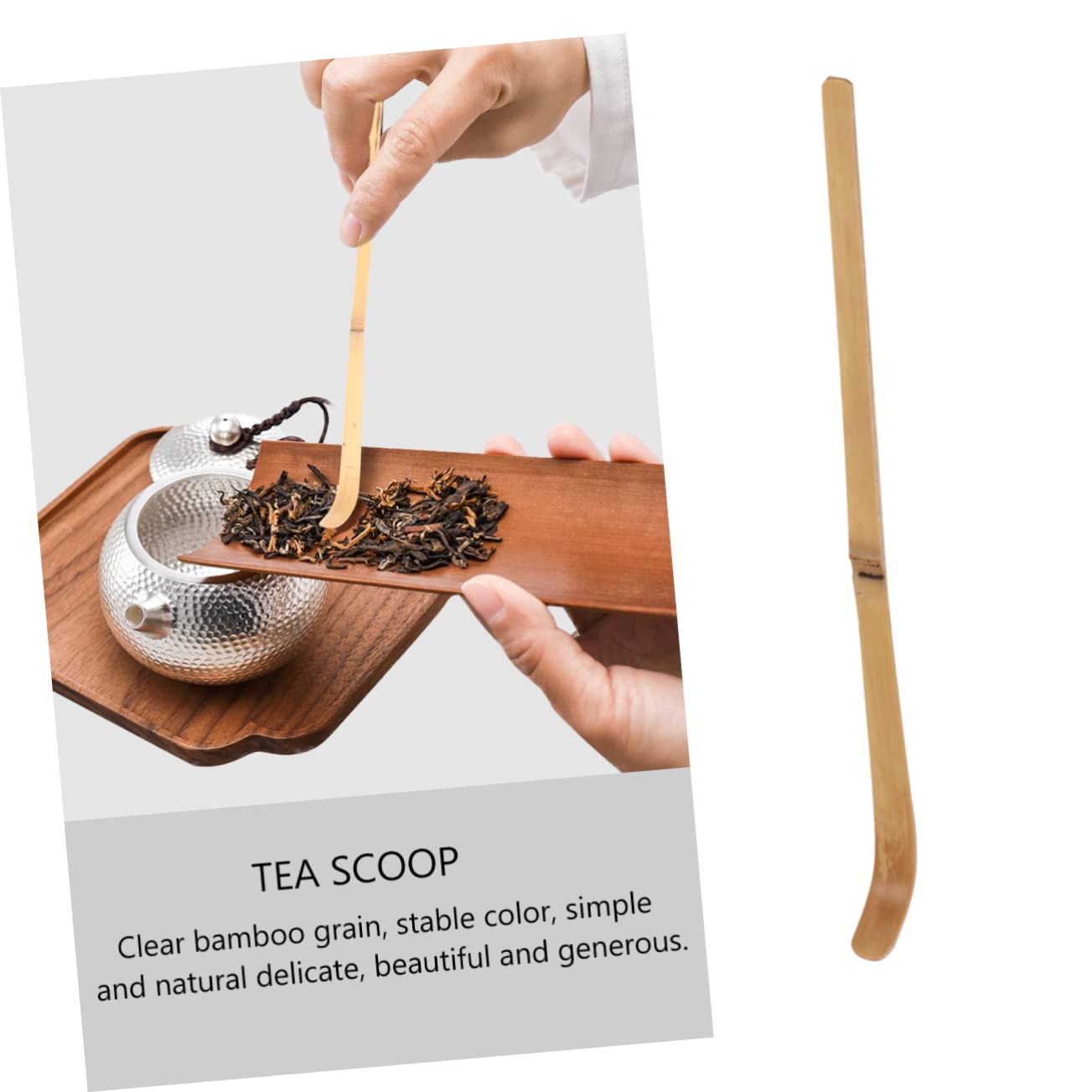 SHOWERORO 2Pcs Japanese Tea Scoop Matcha Spoon for Tea Ceremony Natural Tea Utensil Easy to Clean Ergonomic Design for Hassle Brewing