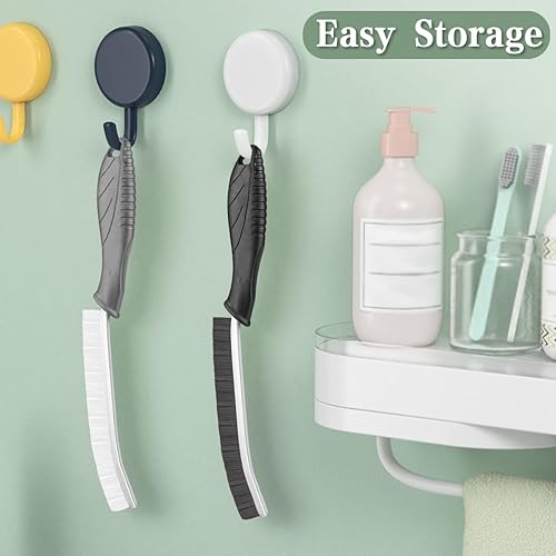 Miniatura 5 de KMOSENIA Cleaning Brush, Hard Bristle Crevice Cleaning Brush, Scrub Brush for Tile Grout Crevice, Toilet, Kitchen, Bathroom, Window Track, Vehicle,