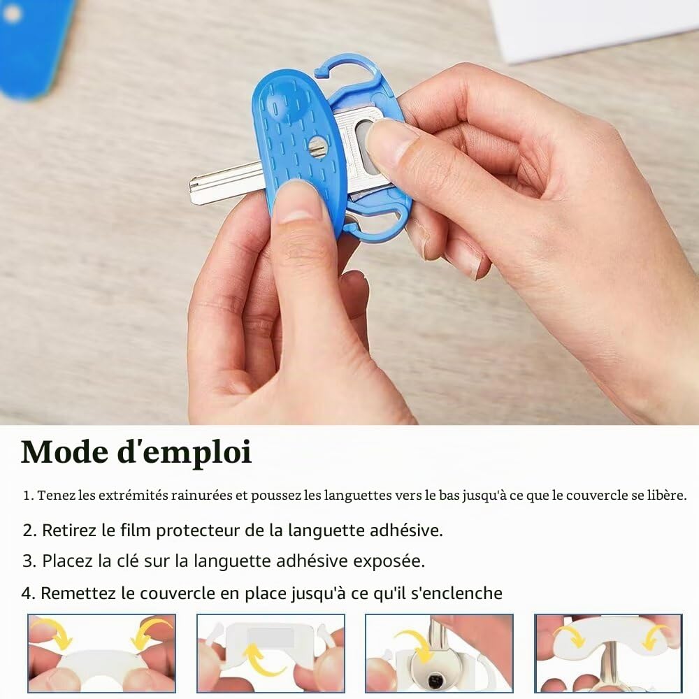 Lot de 2 poignées de clé Easy Grip pour personnes âgées, handicapées, mains faibles, MS, poignée ergonomique de Parkinson qui aide à tourner les clés avec facilité