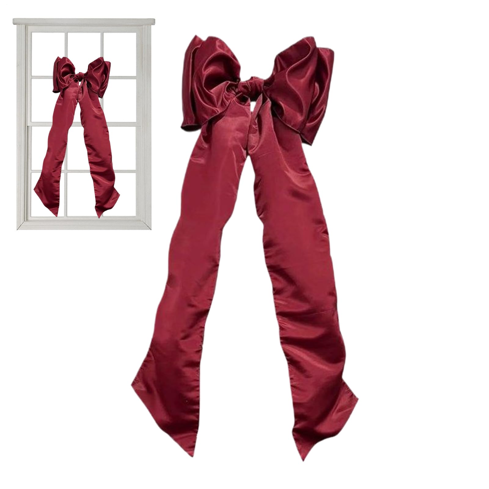 Gran cinta navideña roja para decorar tu árbol en el porche, patio u oficina