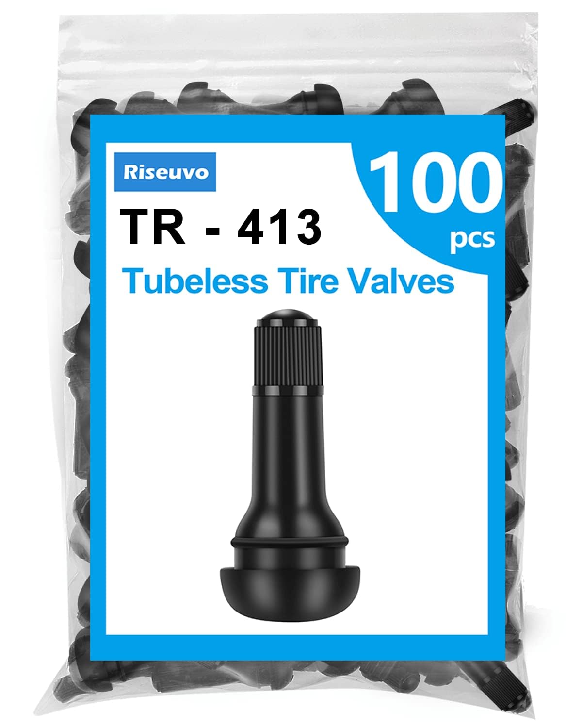 Riseuvo 100pcs TR413 Tire Valve Stem