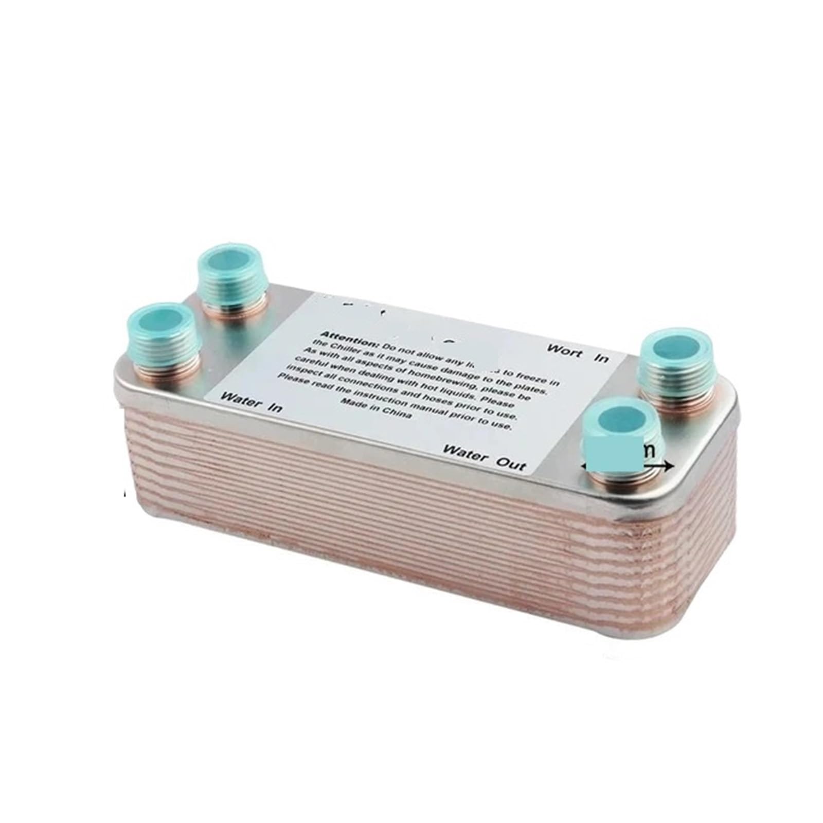 Domojt One Color Plate Heat Exchanger Stainless Steel Wort Chiller Plate Heat Exchanger With 30/40/60 Plates(20P)