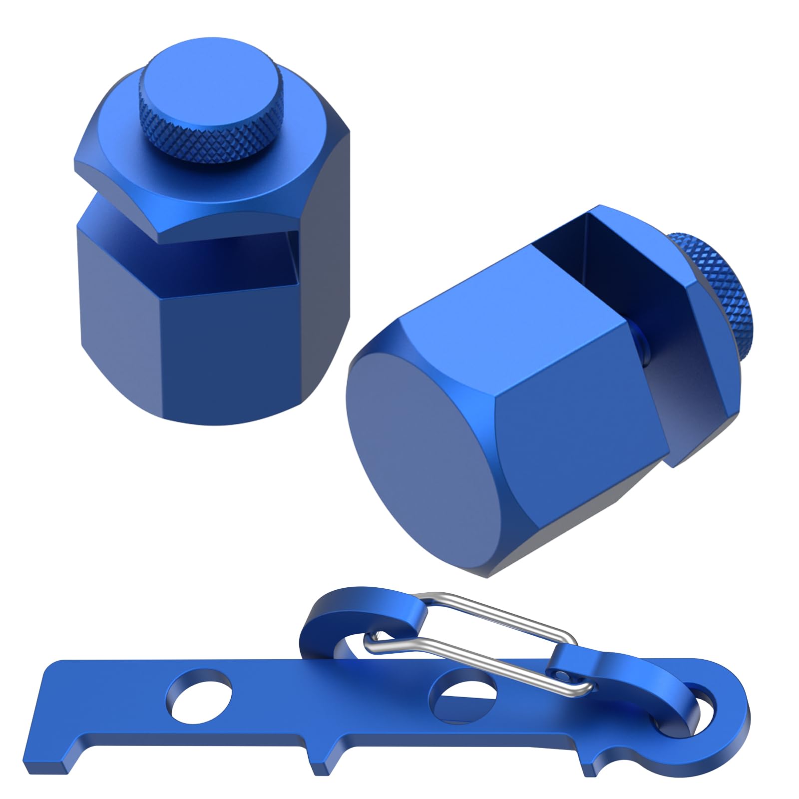 Tall Stair Gauges for Framing Square Aluminum Alloy Stair Gauge Knob Tool with Holder and Hook Accurate Stair Gauges Layout Tool Metal Stair Stringer(Blue)