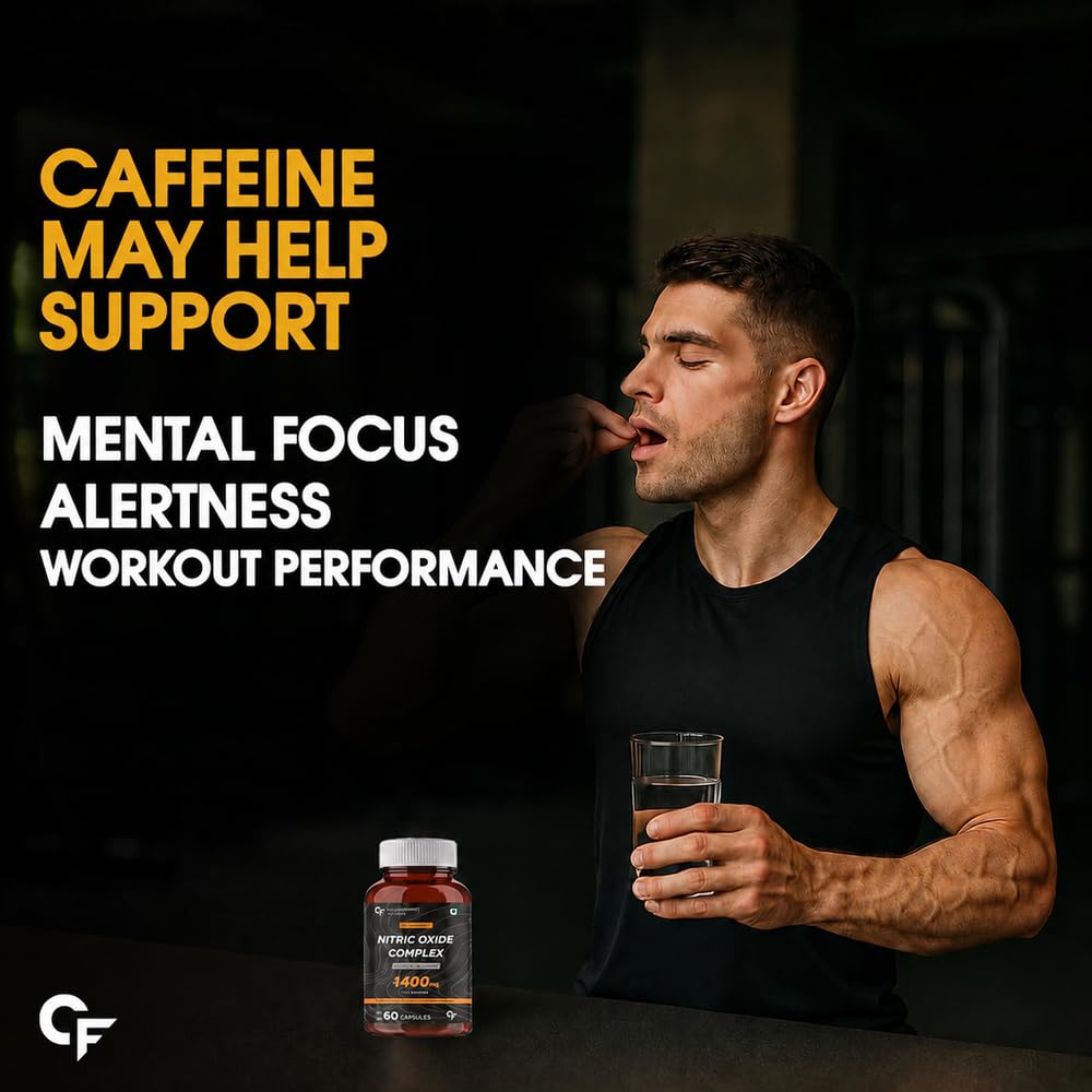 Carbamide Forte Nitric Oxide Supplement for Adults 1200mg with L-Arginine HCL, AAKG, L Citrulline Malate, Beet Root Extract & Caffeine,Veg Capsules 60 Count — Amazon image 6