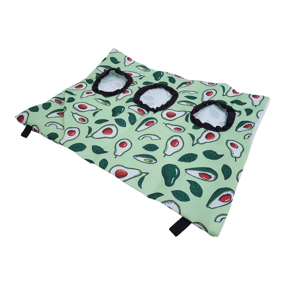 ZONADAH Rabbit Hay Feeder Hanging Rabbit Hay Feeder Bag with 3 Holes Guinea Pig Hay Feeder Foldable Hay Storage Bag for Rabbit Guinea Pig Hamster - Image 4