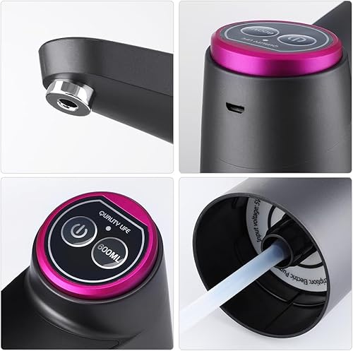 Miniatura 10 de Dispensador de botella de agua, bomba automática de agua potable, bomba de botella de agua portátil para carga eléctrica USB universal de 3, 4 y 5