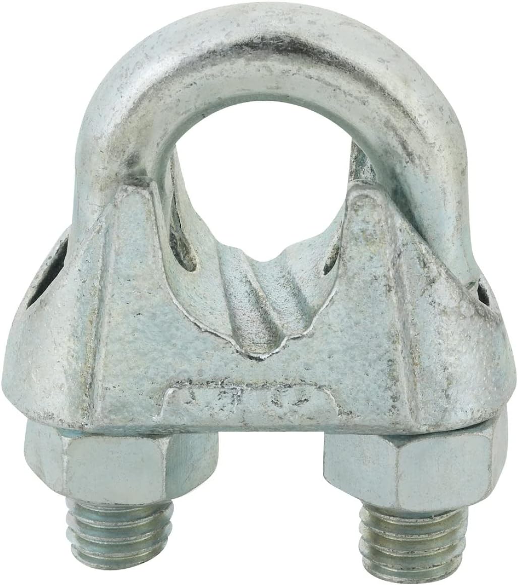 Campbell T7670489 5/8 Wire Rope Clip, Malleable Iron, Galvanized, (Pack of 5)