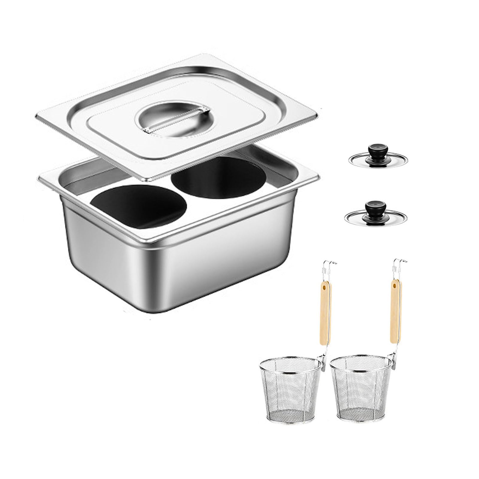 Pasta-Kochset mit Siebkorb & Deckel, Edelstahl-Kochtopf für Zuhause, Küche & Restaurant Kochen