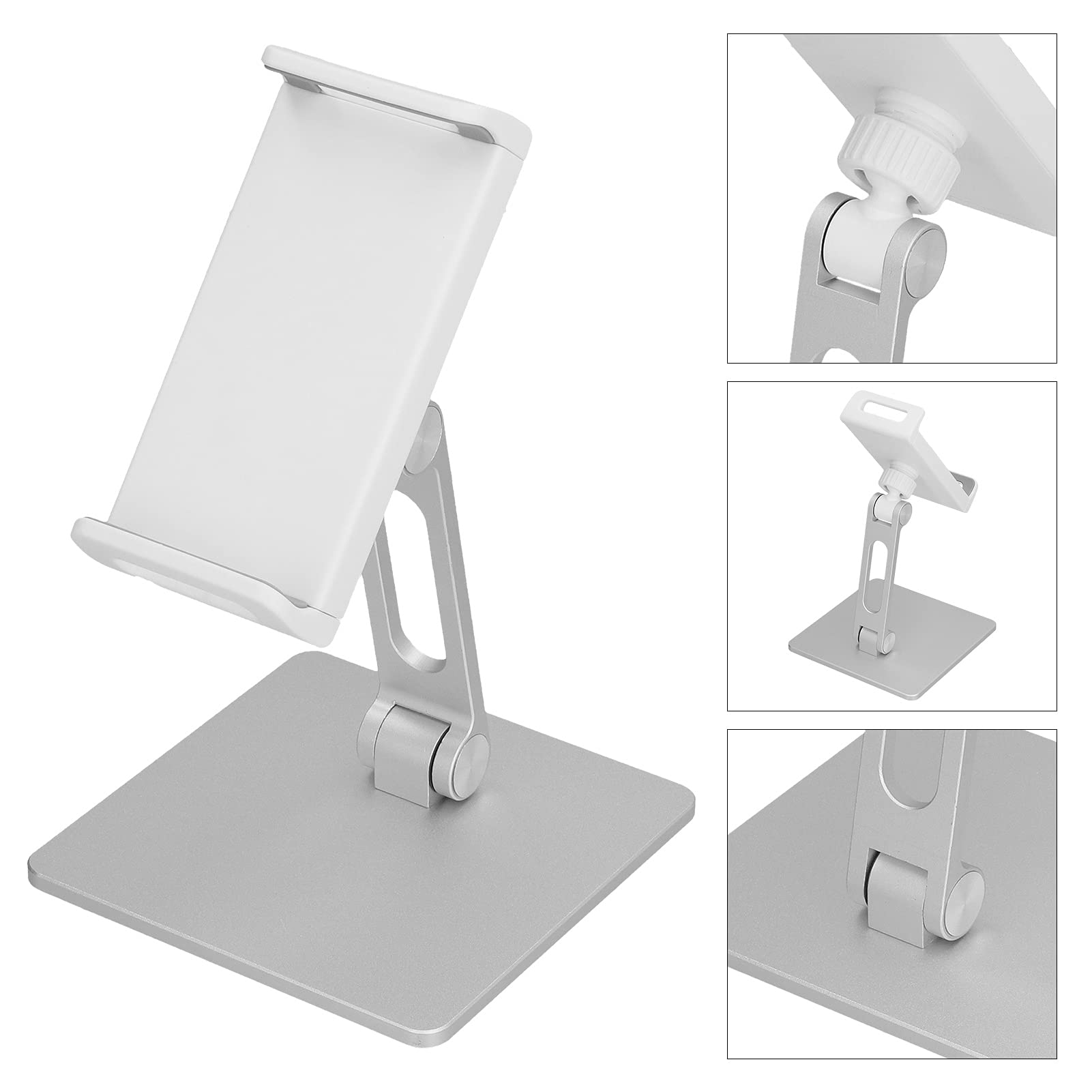 Uniwersalny aluminiowy stojak PH, Ergoesnomic regulowany uchwyt z antypoślizgowym krzemem, idealny kąt widzenia do smartfonów/tabletów