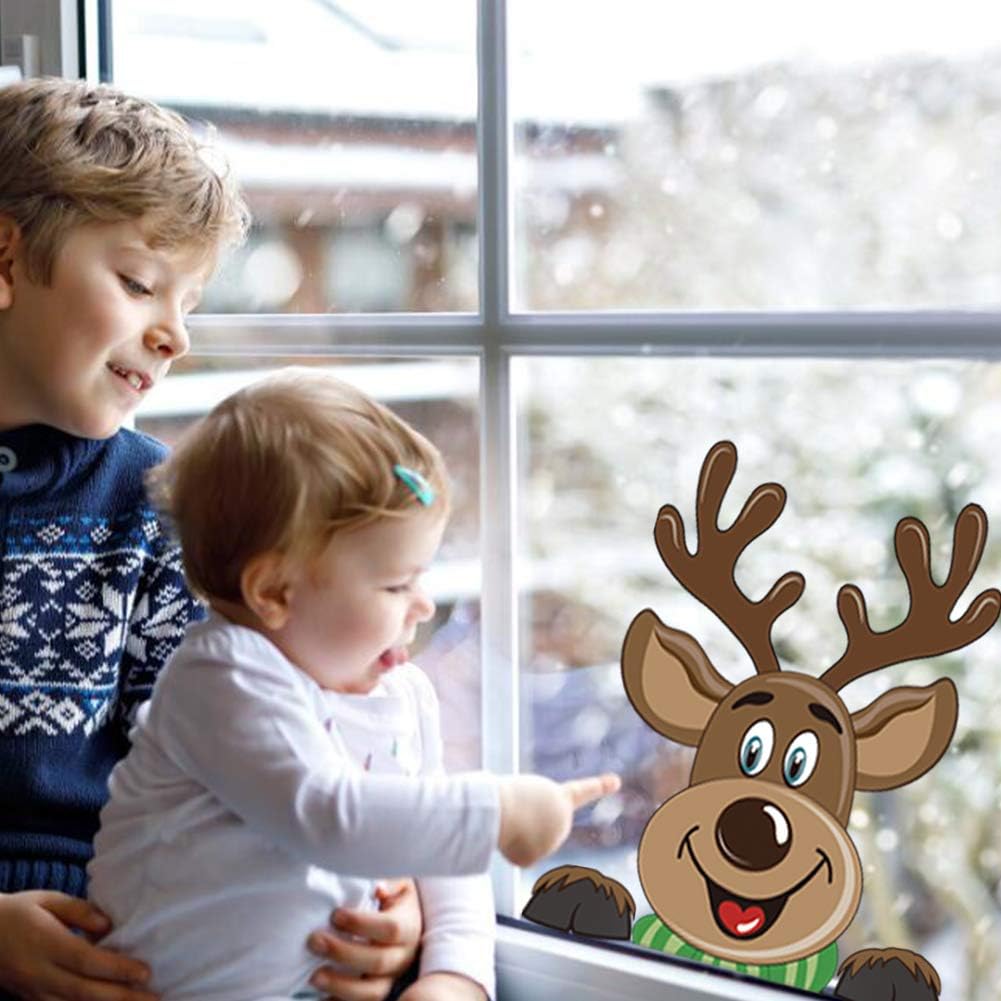 CCINEE Christmas Reindeer Outdoor Decoration with Hoof Antler Garage Door Fireplace Archway Decor for Party Supply
