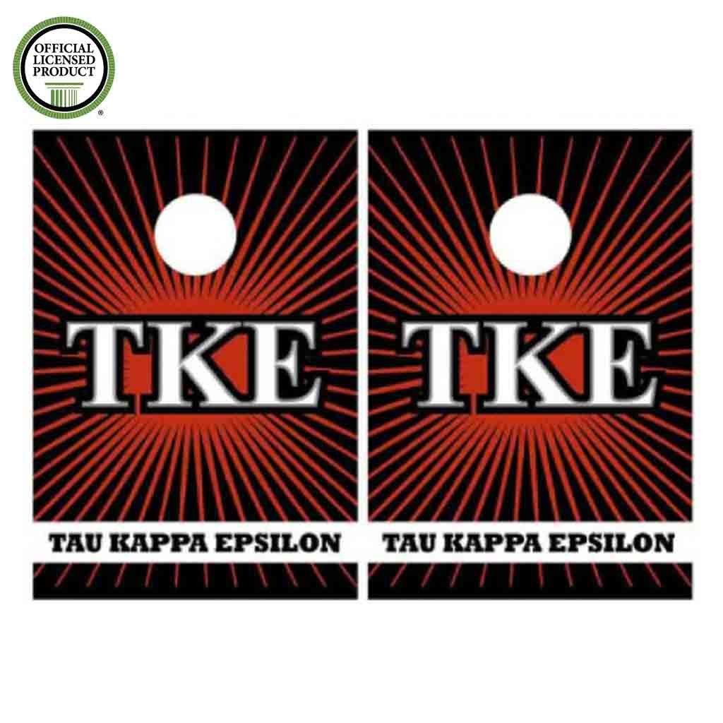 VictoryStore Cornhole Games - Tau Kappa Epsilon Cornhole Bag Toss Game - Starburst - 8 Bags Included