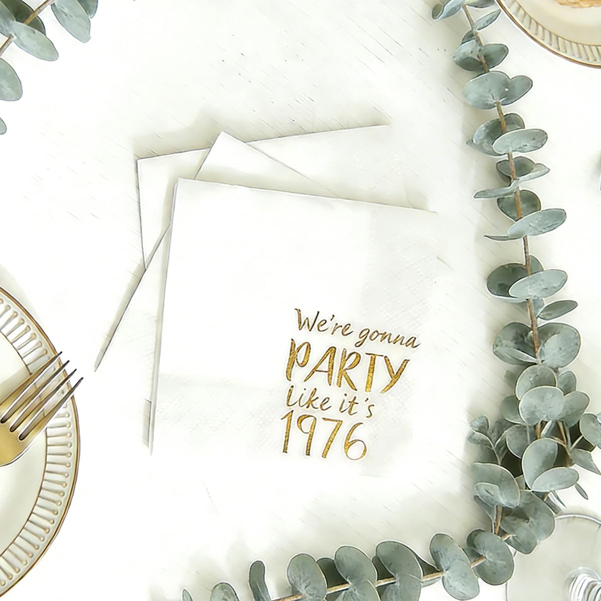 50th Birthday Cocktail Napkins, We're Gonna Party Like It's 1976, 100pcs