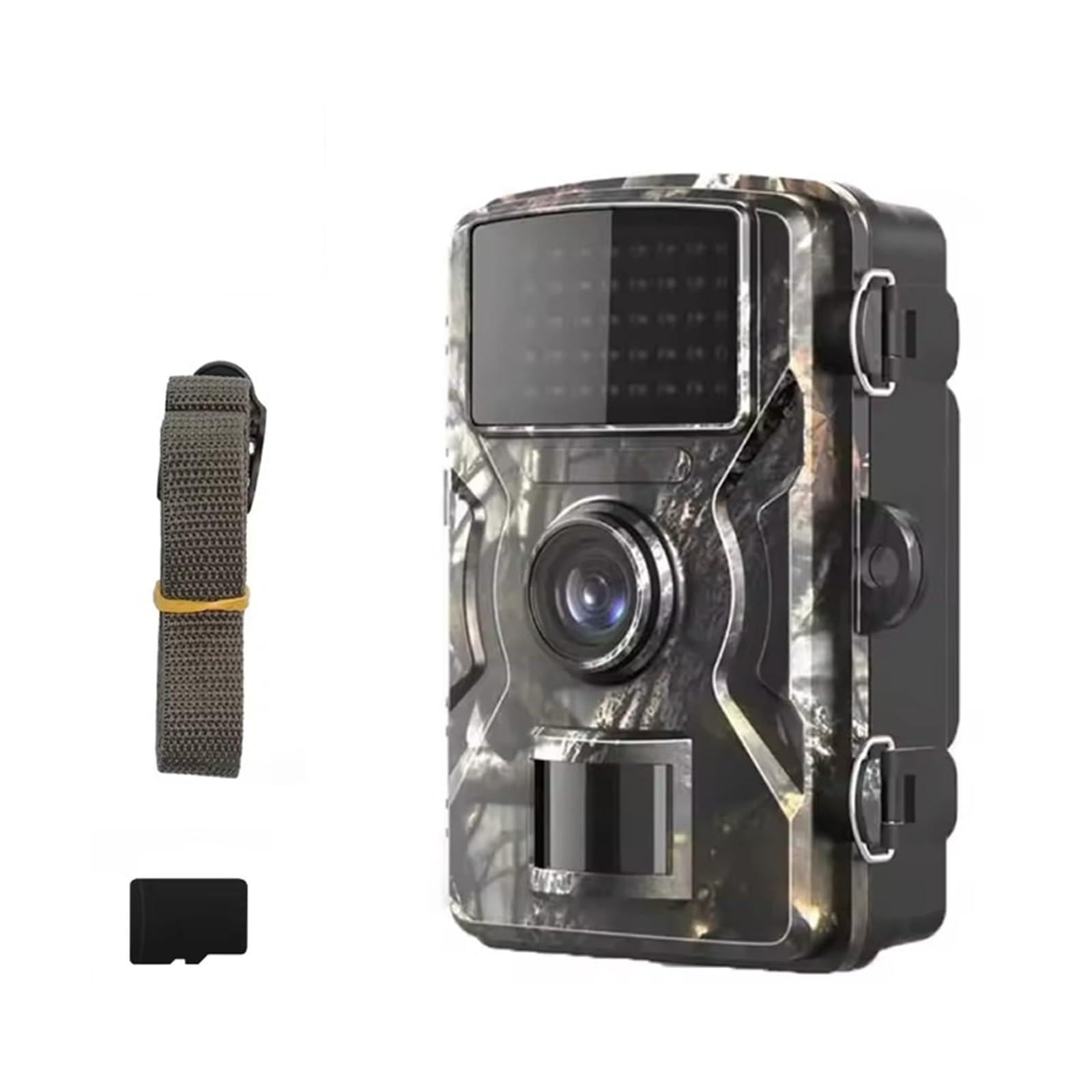 Kamera Obserwacyjna Myśliwska 1080P Wykrywacz Dzikich Zwierząt HD Wodoodporny Wyzwalacz Bezpieczeństwa Zewnętrzne Pułapki Fotograficzne Dzikiej Przyrody WyraźNe Obrazy I Filmy(With 8 GB)