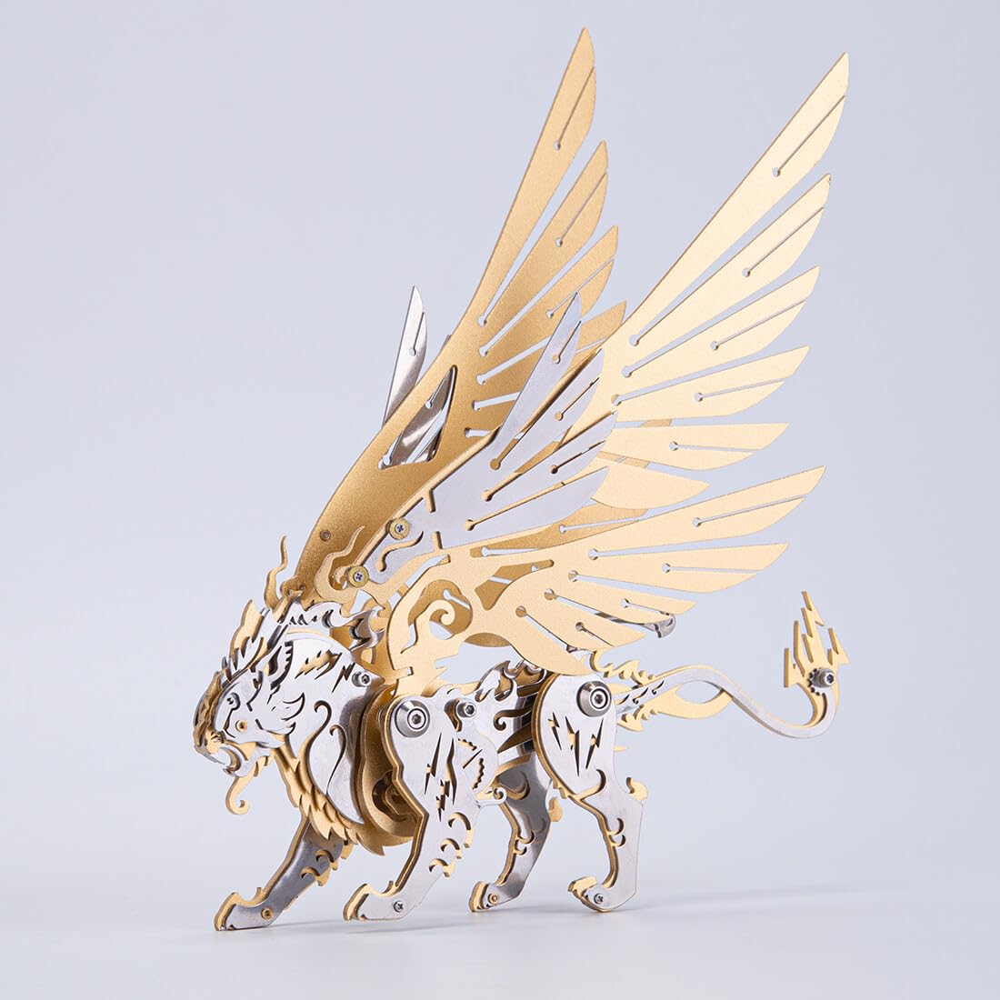 JEBU Metalowy model 3D, zestaw dla dorosłych, puzzle 3D, wzór tygrysa, 116 elementów, puzzle 3D, puzzle, DIY, zwierzęce, łamigłówki, dekoracja domu