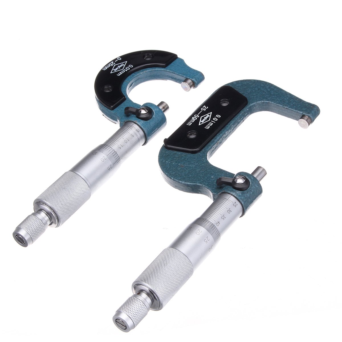 Micrometro Esterno QngeNet 0-25 Mm, Graduazioni 0,01 Mm, Con Chiave Di Regolazione, Pinza Metrica