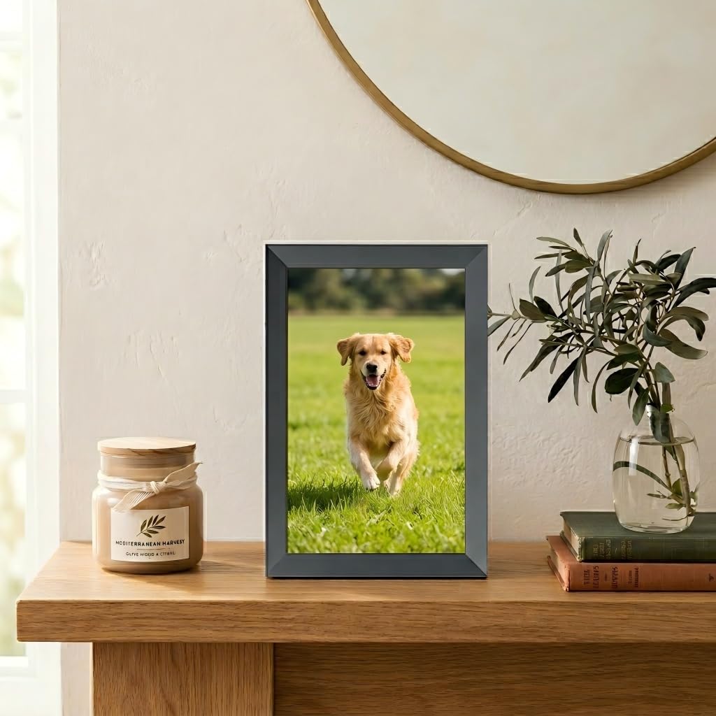 Cornice per foto digitale, 10,1 pollici WiFi Smart Digital Picture Frame IPS Touch Screen, rotazione automatica, memoria integrata da 32 GB, facile configurazione per condividere foto e video