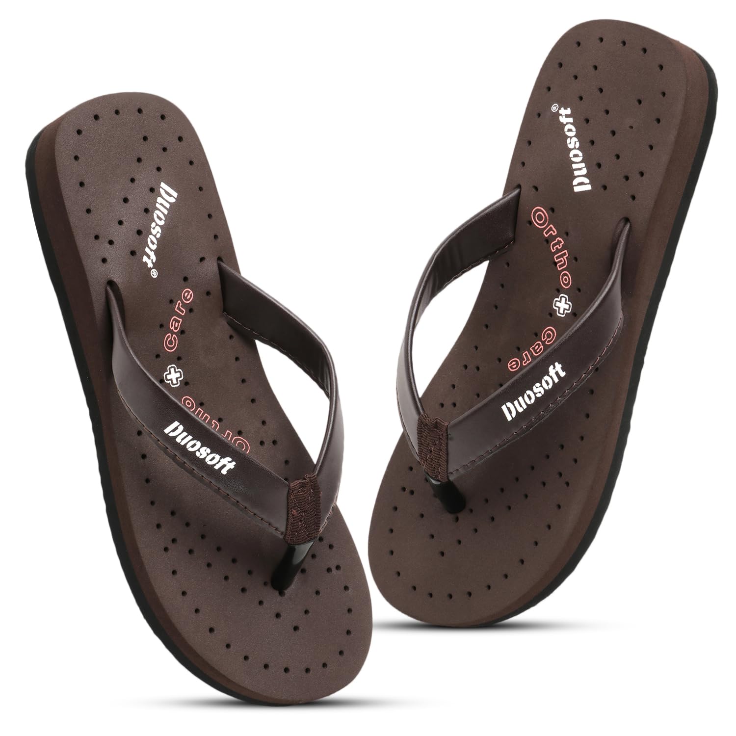 Doctor Walk Comfort Flip Flops, Waterproof, Lightweight, Soft Material, Black (Brown, UK Footwear Size System, Adult, Women, Numeric, Medium, 7)-image-12