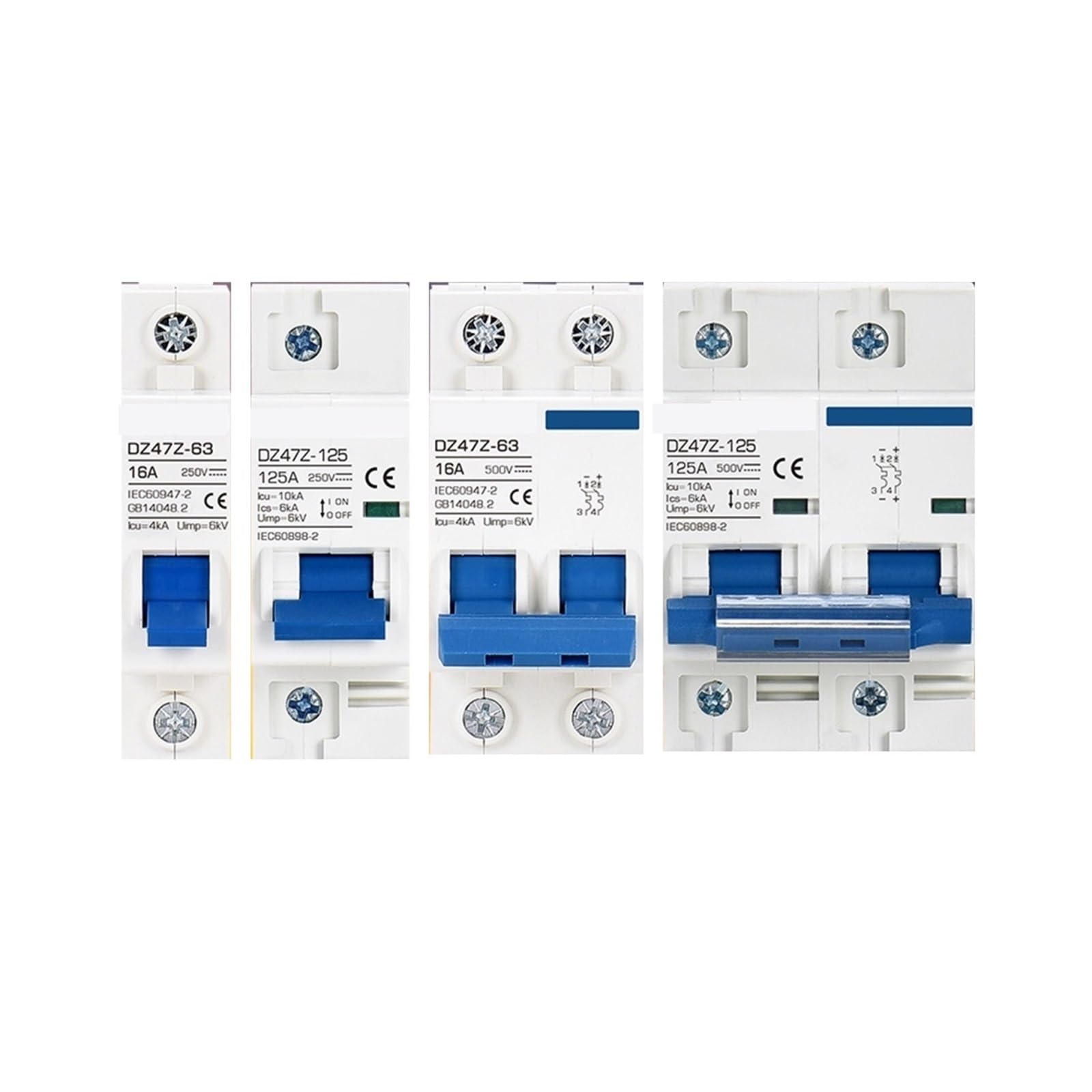 Interruttore Automatico Fotovoltaico DC Sezionatore MCB DC250V 500V 1000V 16A 32A 40A 50A 63A 80A 100A 125A