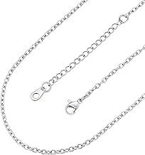 FaithHeart Rolokette Damen Kette Herren 1,4mm/2mm breit Halskette Ohne Anhänger Gliederkette in Silber/Gold/Rosegold/Schwarz Edelstahlkette 35cm bis 75cm auswählbar Schmuck für Geburtstag