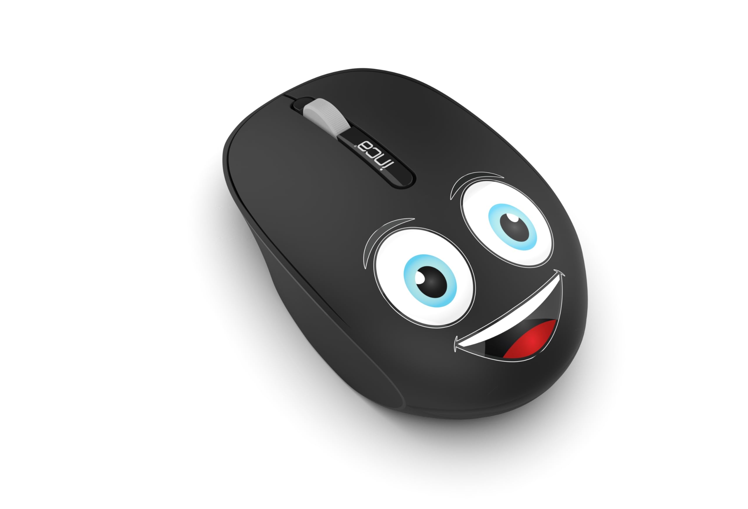 INCA Weeny IWM-245ST DESİNG 3D WİRELESS SİYAH MOUSE Sevimli Emoji Karakterli,2.4 GHz Nano USB,Ergonomik Zarif Kullanım Şekli, Konforlu Dokunuş Hissi,1200 Dpi, 10M Çekim Mesafesi,Uyku Modu