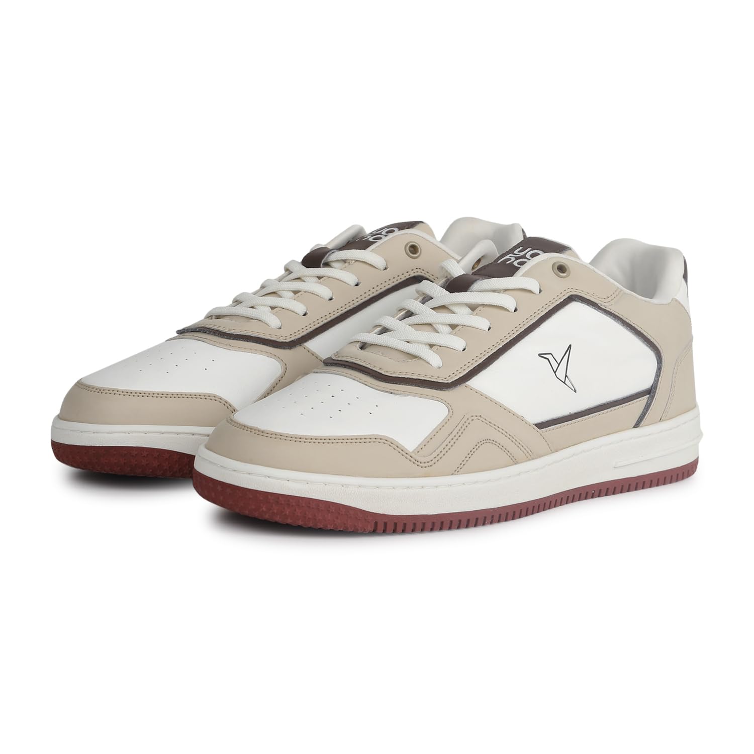 YOHO Colored PU Fashion Sneaker for Men, Gray Dove Grey - Image 1