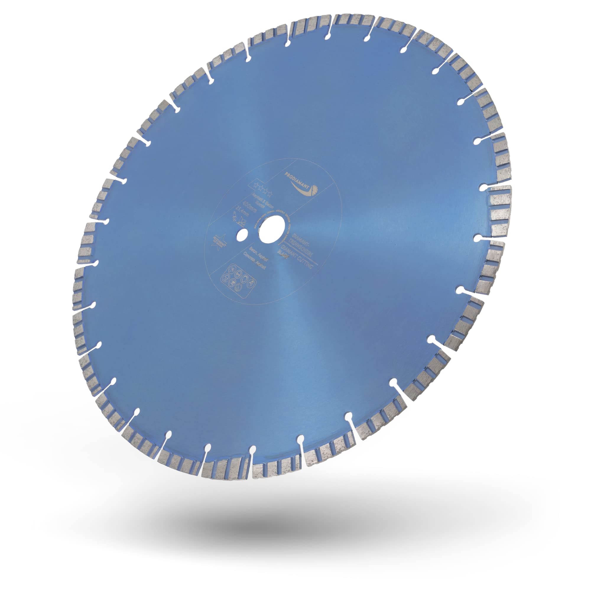 PRODIAMANT Disco da taglio diamantato 400 mm x 25,4 mm Premium asfalto calcestruzzo saldato al laser 400 mm