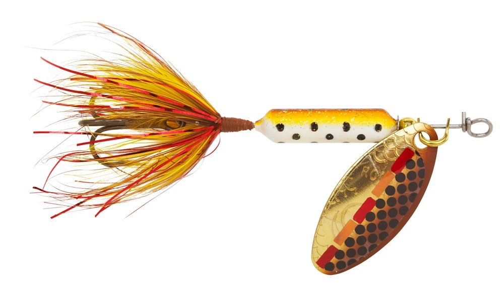 Yakima Bait Wordens Original Rooster Tail Spinner Lure, Tinsel Brown Trout, 1/4-Ounce