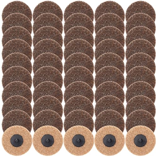 Dansib 50 Pcs 3 Inch Sanding Discs Khaki Quick Change Sanding Discs