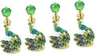 NIYANGLE Frasco De Perfume Retrô Esmaltado 4 Unidades Frasco De Óleo Essencial Frasco De Perfume Decorativo Do Oriente Médio Frasco De Perfume Portátil Frasco De Essência Frasco De