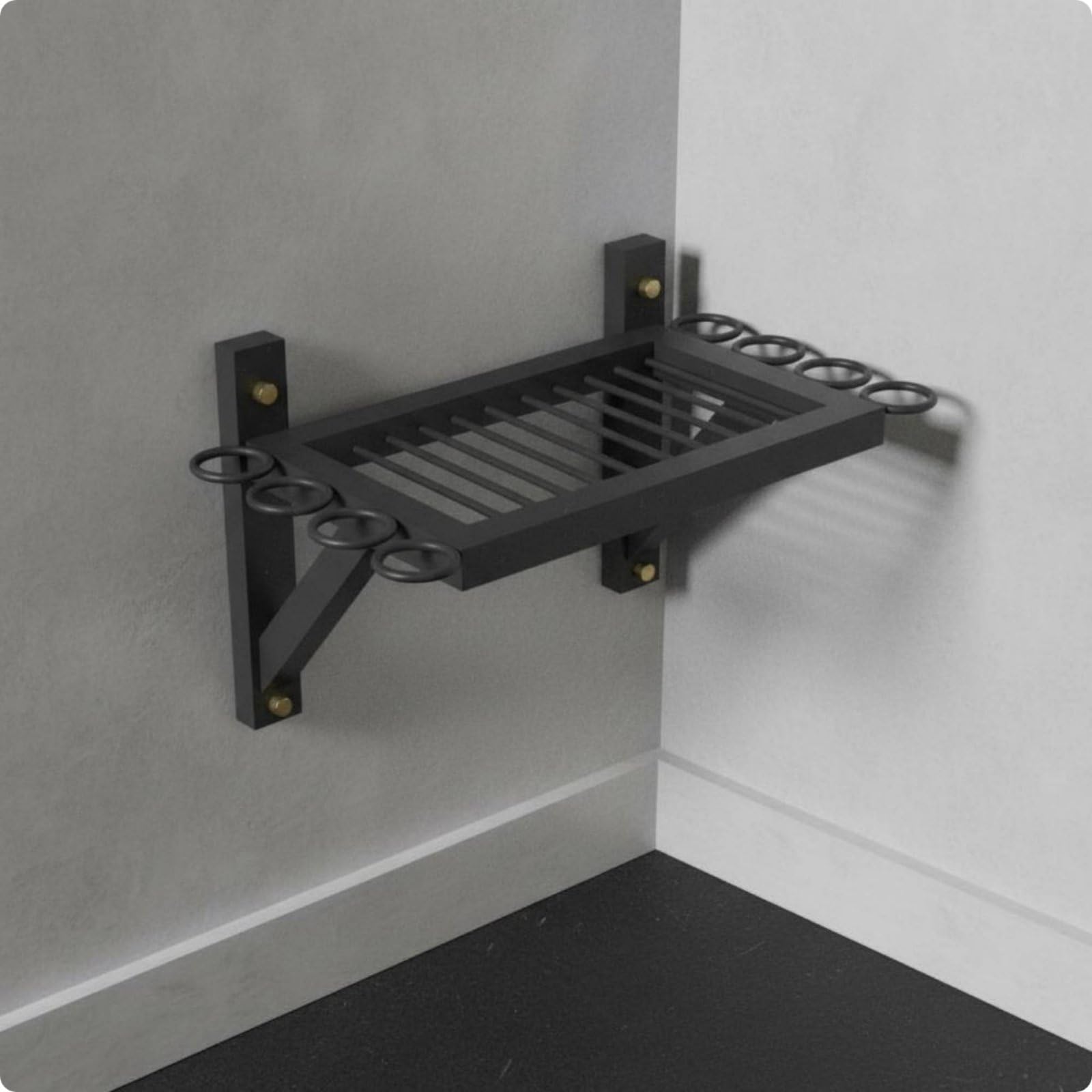 Porta Racchette Pong Mensola Racchette Palline Supporto Espositore Organizer in Ferro per Sistemazione Ordinata E Pronta Adatto Allenamento Garage, style to 1