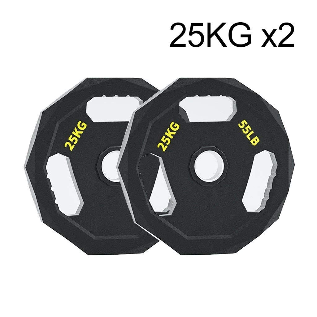 Barra 2 pulgadas-Olímpico Placa del Mango, Conjunto de 2 placas, placas de agarre Peso, placa Olímpico Establece insípido apretón de la mano con barra Set Inicio 2,5kg-25kg