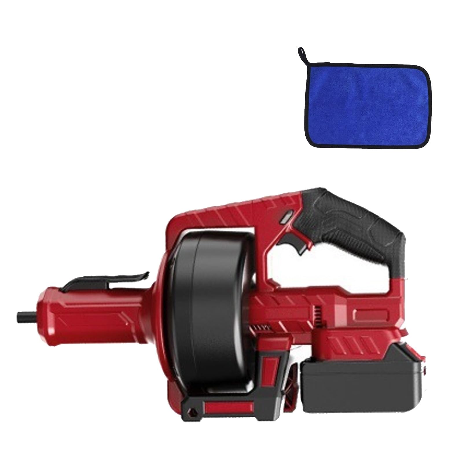 Electric Drain Snake Rechargeable Toilet Unclogging Auger, Forward/Reverse