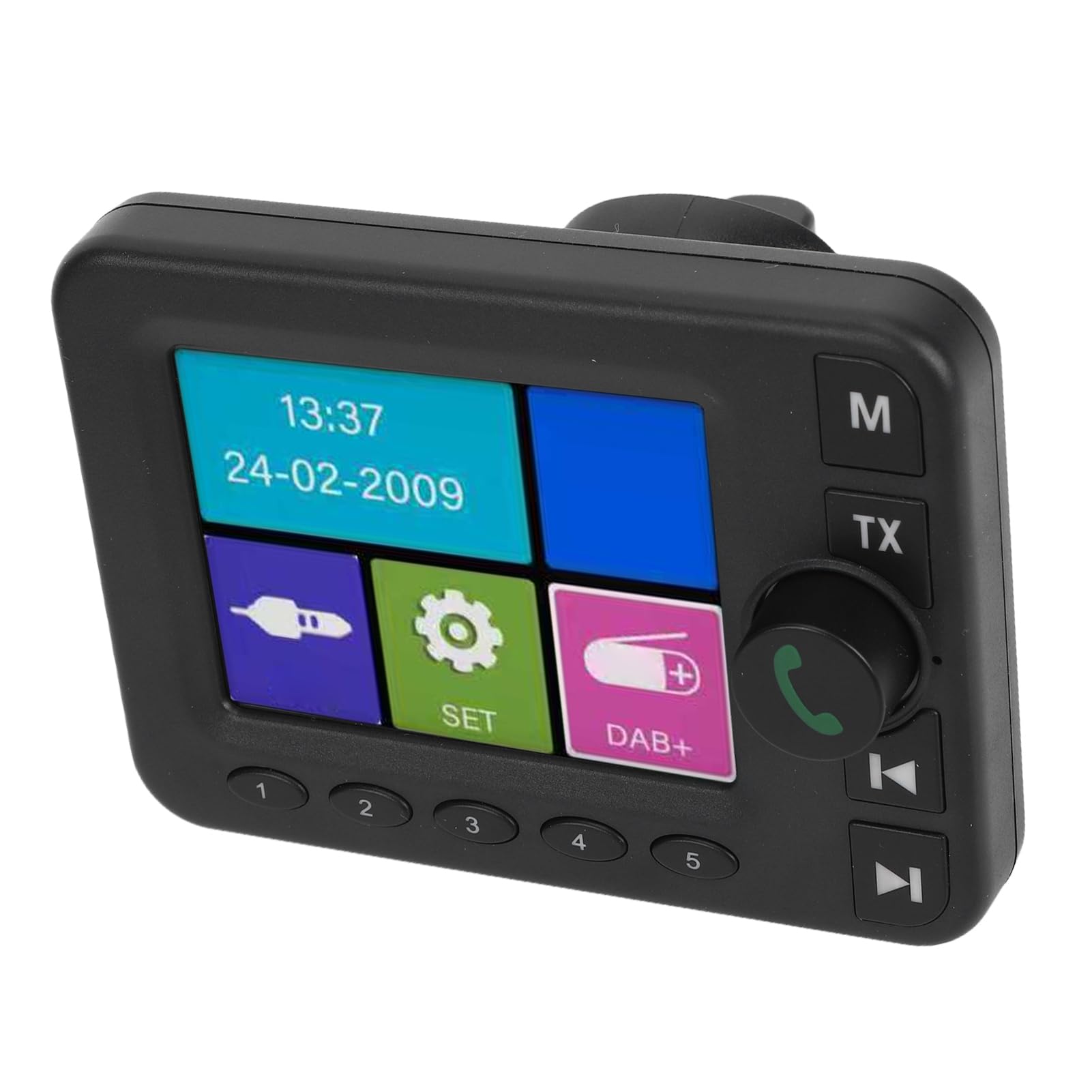 Denash Adaptateur Radio Numérique Dab dans la Voiture, Transmetteur FM Bluetooth 5.0 avec écran TFT 2,8 Pouces pour Un Son Cristallin et des Mises à Jour en Temps Réel