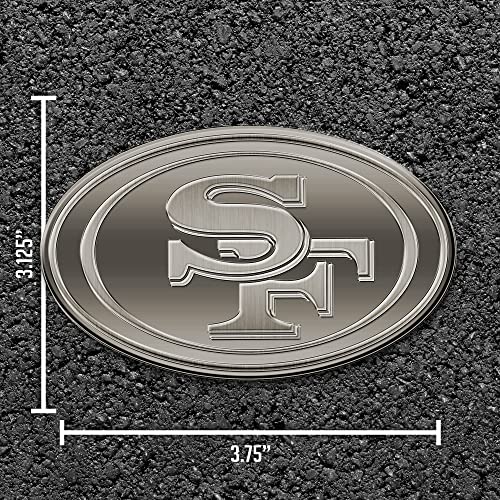 Image of Rico Industries NFL Football Standard Oval Antique Nickel Auto Emblem for Car /Truck /SUV