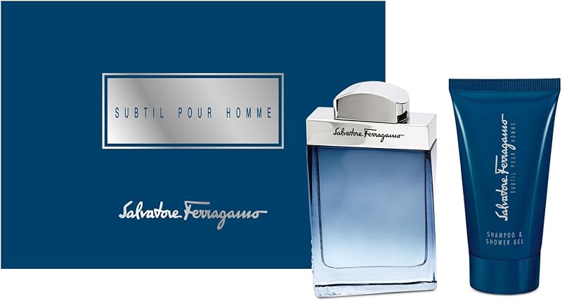 FERRAGAMO Salvatore Ferragamo Subtil Pour Homme Eau de Toilette 2 Piece Gift Set for Men - Cologne Spray 1.7 Fl. Oz. & Shampoo and Shower Gel 2.5 Fl. Oz.