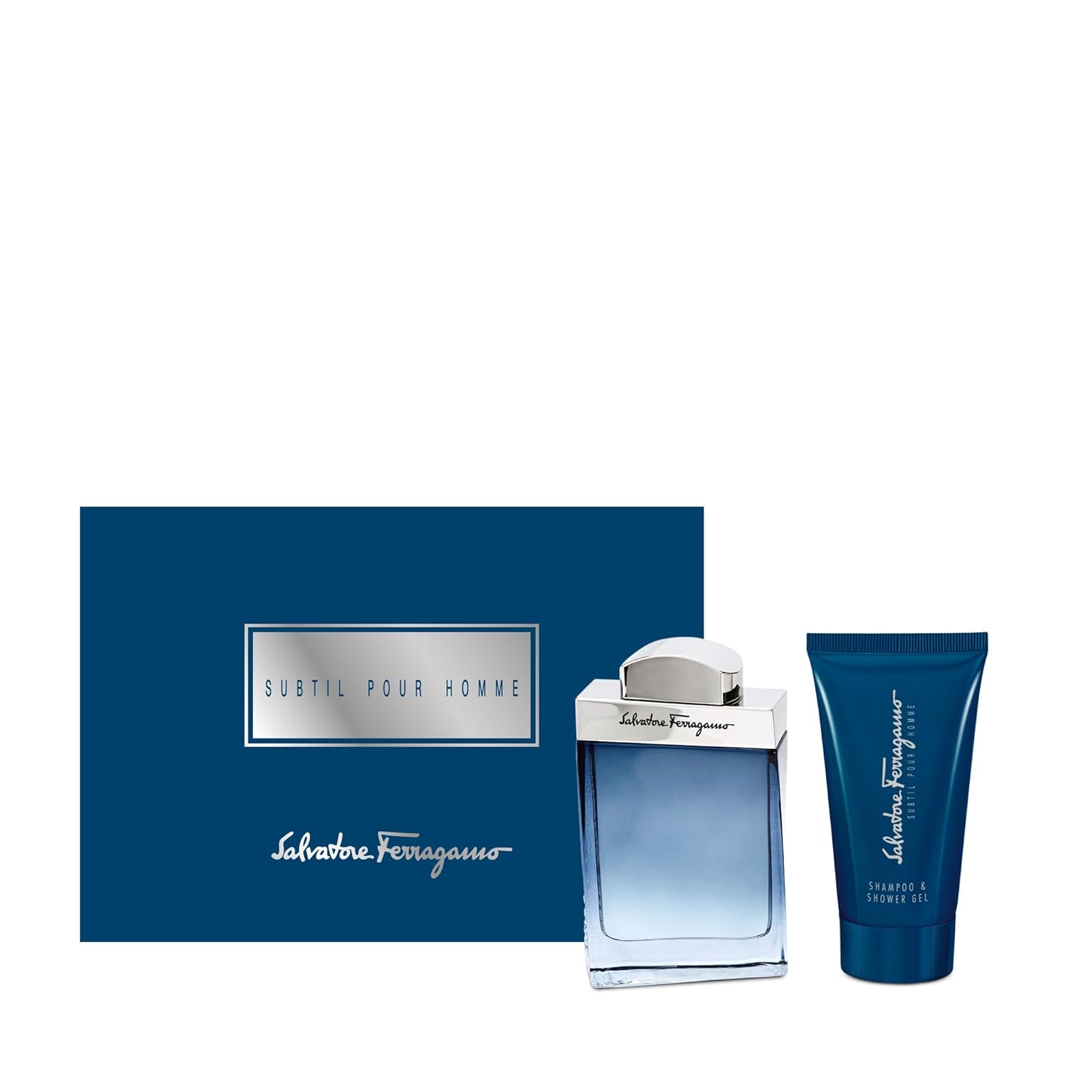 FERRAGAMO Salvatore Ferragamo Subtil Pour Homme Eau de Toilette 2 Piece Gift Set for Men - Cologne Spray 1.7 Fl. Oz. & Shampoo and Shower Gel 2.5 Fl. Oz.