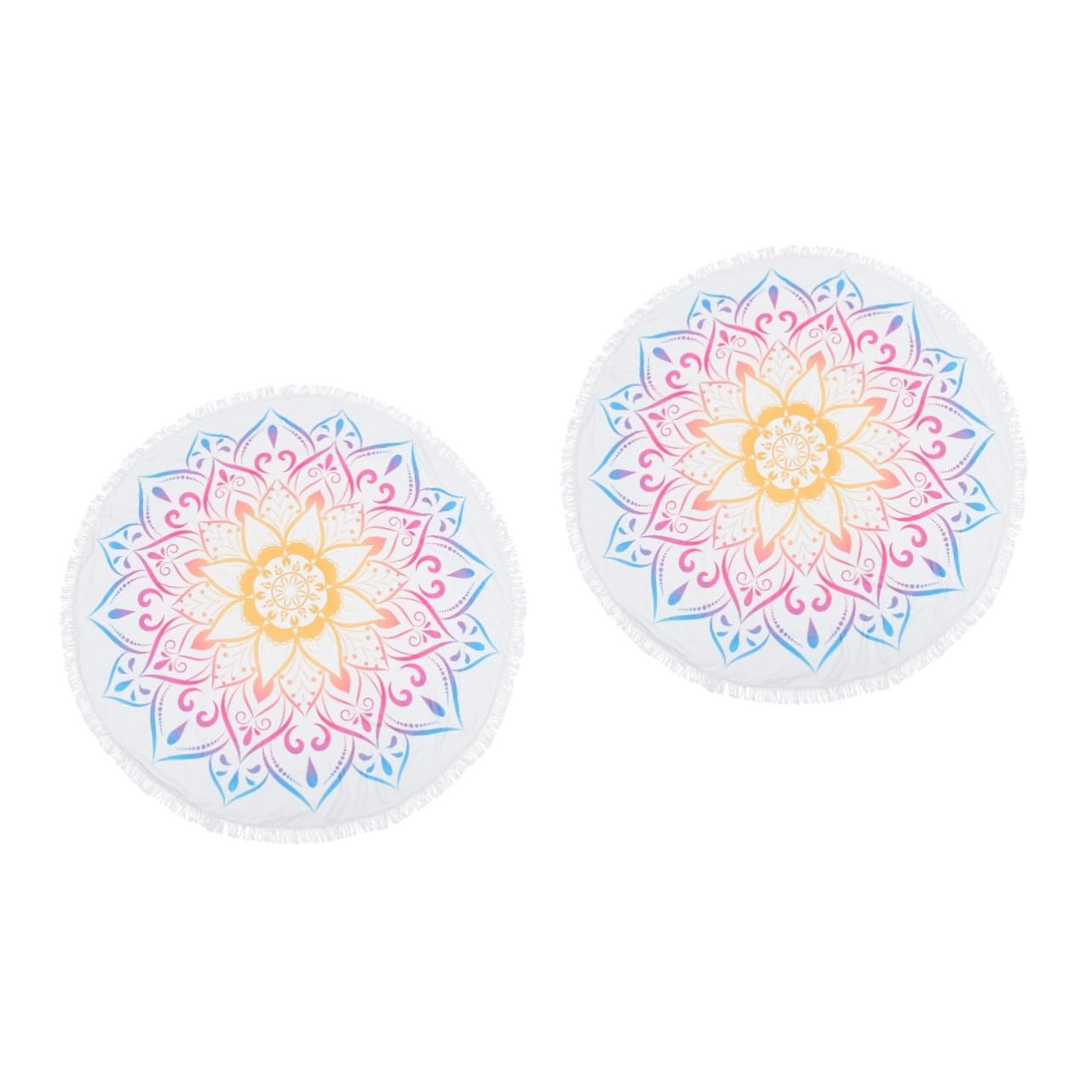 PRETYZOOM 2 Pz Telo Mare Mandala Coperta Per Telo Mare Telo Piscina Multifunzione Coperte Leggere Asciugamani in Microfibra Per Il Corpo Asciugamano Hippy Fibra Superfine Bianca