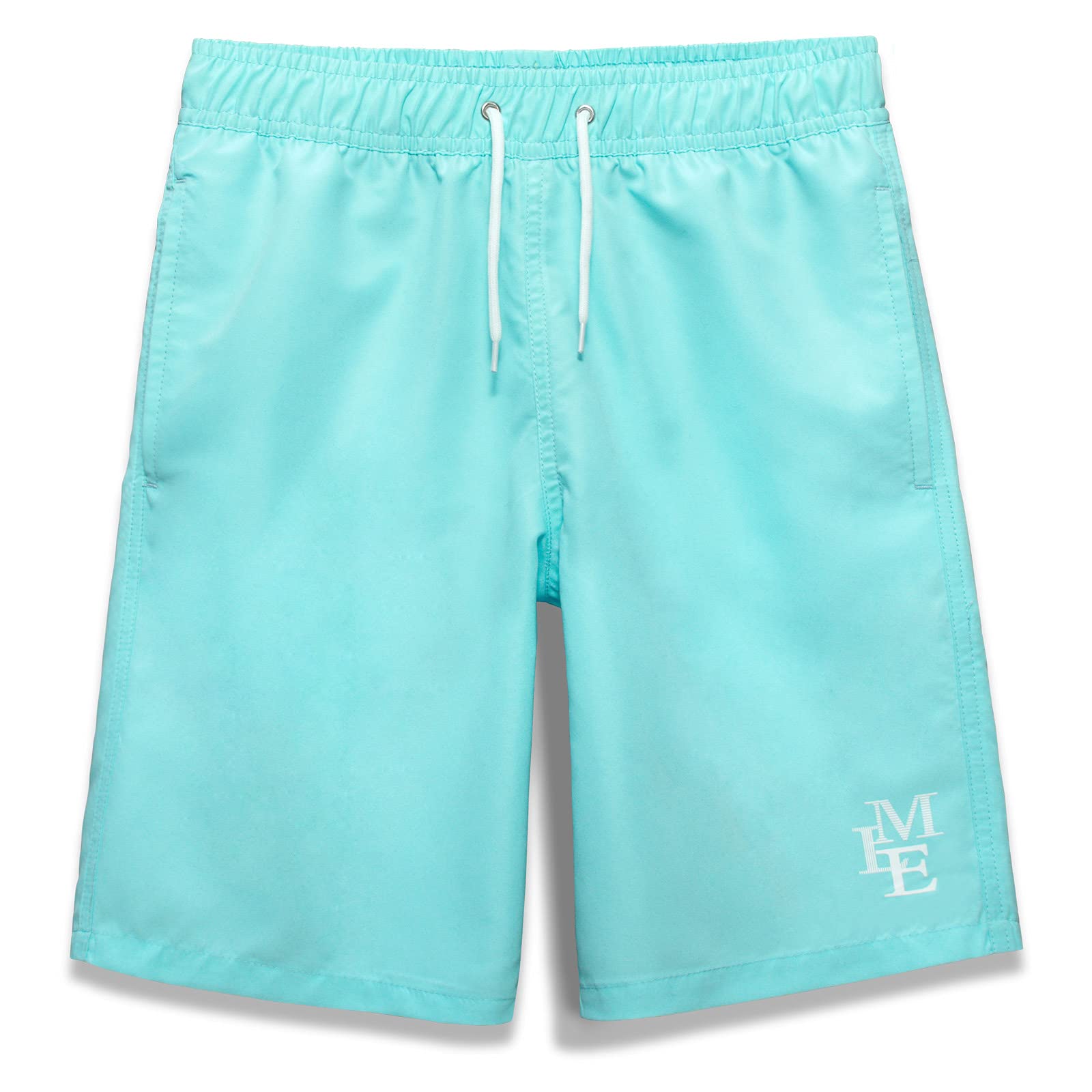 Meilonger Boys Light Blue Swimming Shorts Quick Dry Beach Board Trunks Swimwear Bathing Suits Size 6-7,8,10-12,14-16(,14-16)