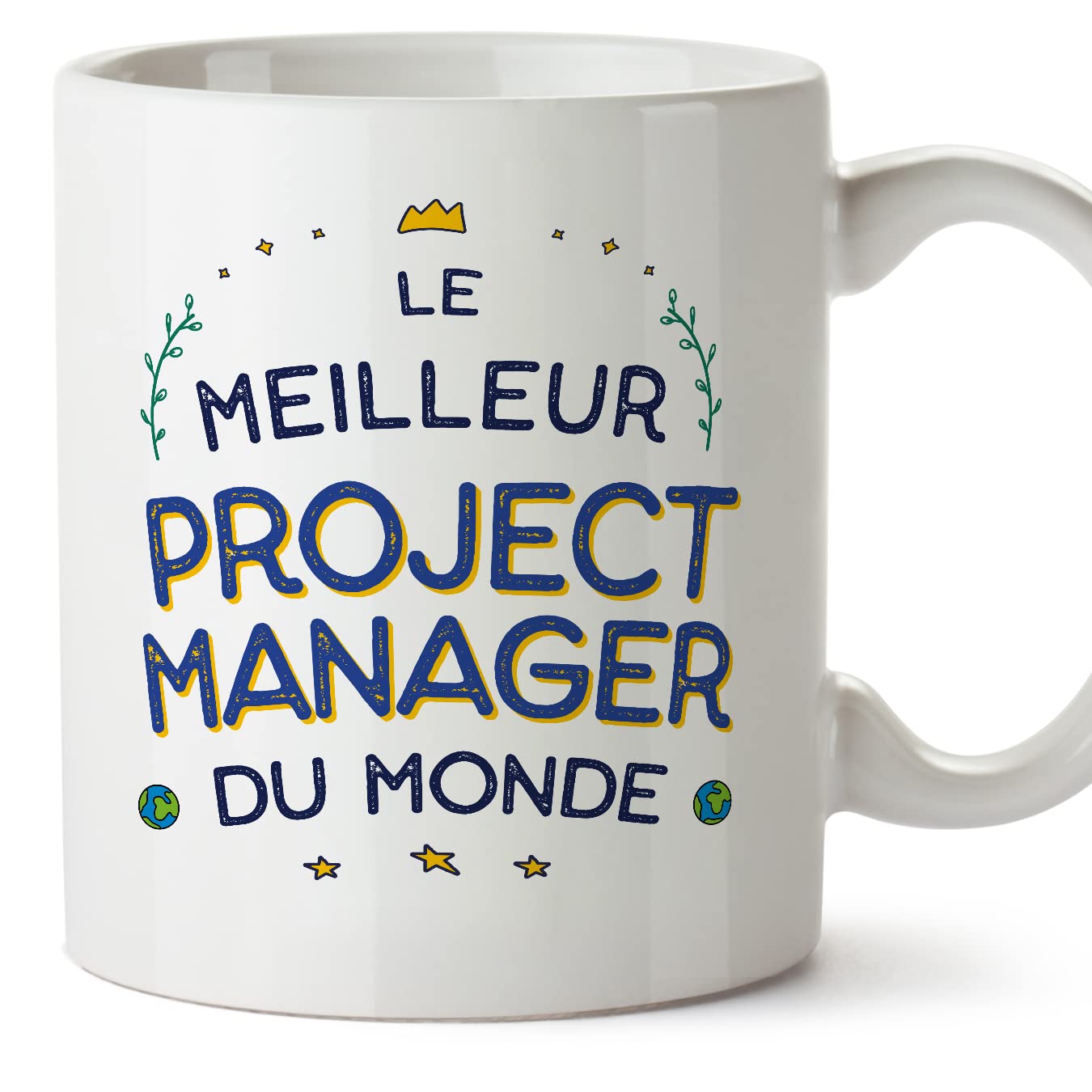 MUGFFINS Project Manager Man Mug - in French - Meilleur du Monde - Funny Gift for Colleagues - Ceramic 11oz Mug — image 1