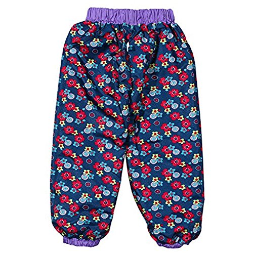 Toddler Waterproof Rain Pants Dirty Proof Windbreak Cute Outwear Pants for Boys and Girls3