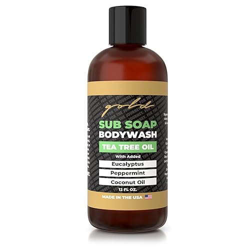 Gold BJJ Jabón corporal Submission - Gel de ducha con aceite de árbol de té para Jiu Jitsu, lucha libre, MMA y boxeo