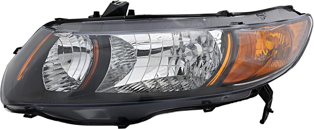 For Honda Civic Coupe Headlights Lamps Set 2006 2007 2008 2009 Halogen Driver and Passenger Side