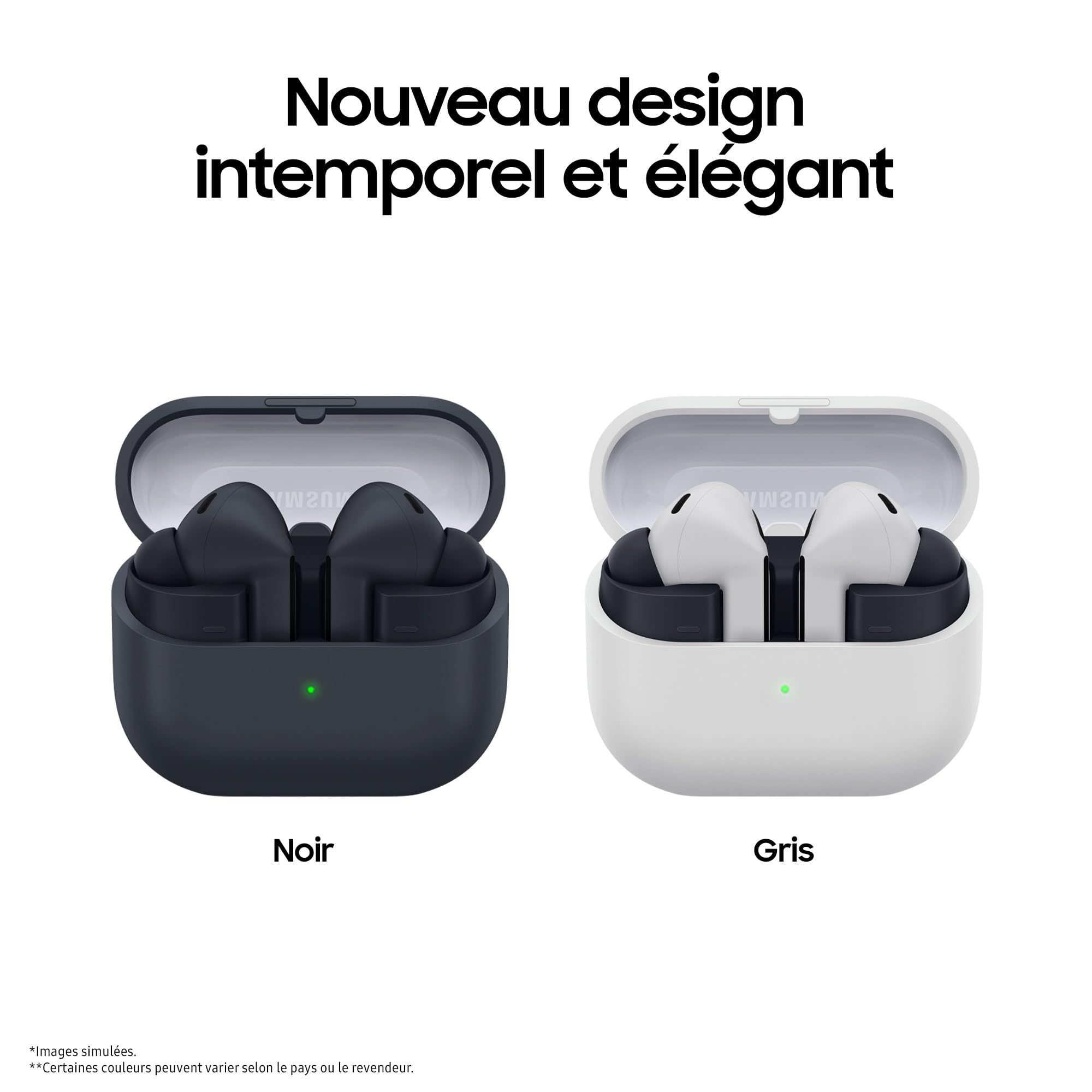 Samsung Galaxy Buds3 FE, Écouteurs sans Fil, Bluetooth, Réduction Active de Bruit, Audio 360, Gemini, Chargeur Secteur Rapide 25W Inclus, Noir, Version FR
