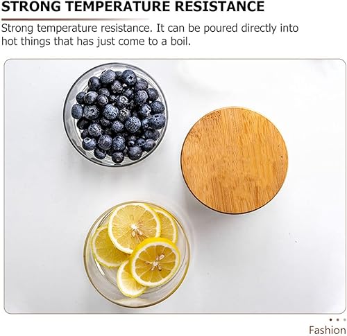 Miniatura 8 de Tarros de galletas decorativos apilables de 4 niveles | Tarros de vidrio apilables con tapas, recipientes herméticos de almacenamiento sellados para