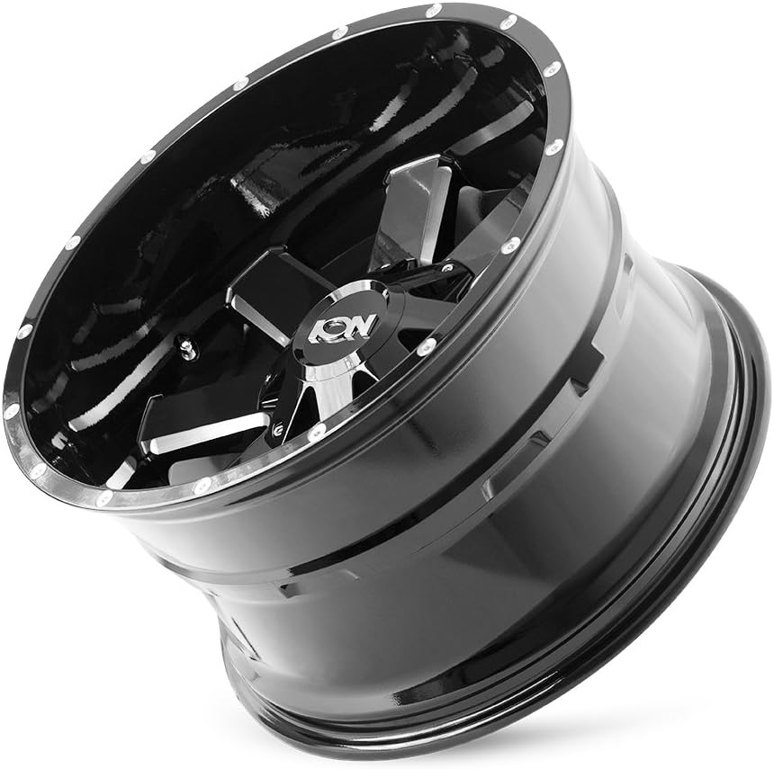 Ion Wheels 141 Gloss Black Milled Wheel with Alloy Steel (20 x 9. inches /6 x 124 mm, 18 mm Offset)