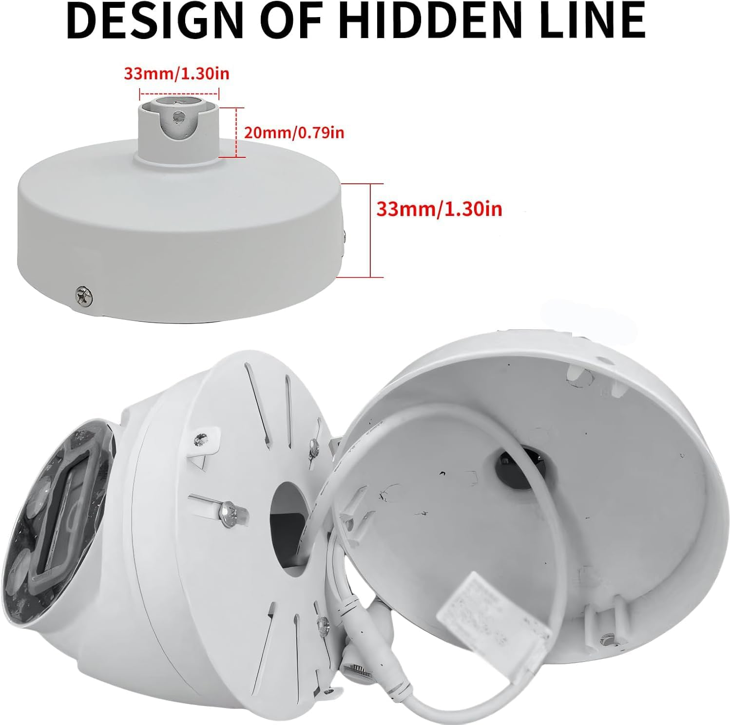 15.7-23.5in Telescopic Indoor and Outdoor Camera Bracket Metal Hoisting L-Type Metal Bracket, Used for Security Dome Network Camera Installation (40-60CML-PQ)