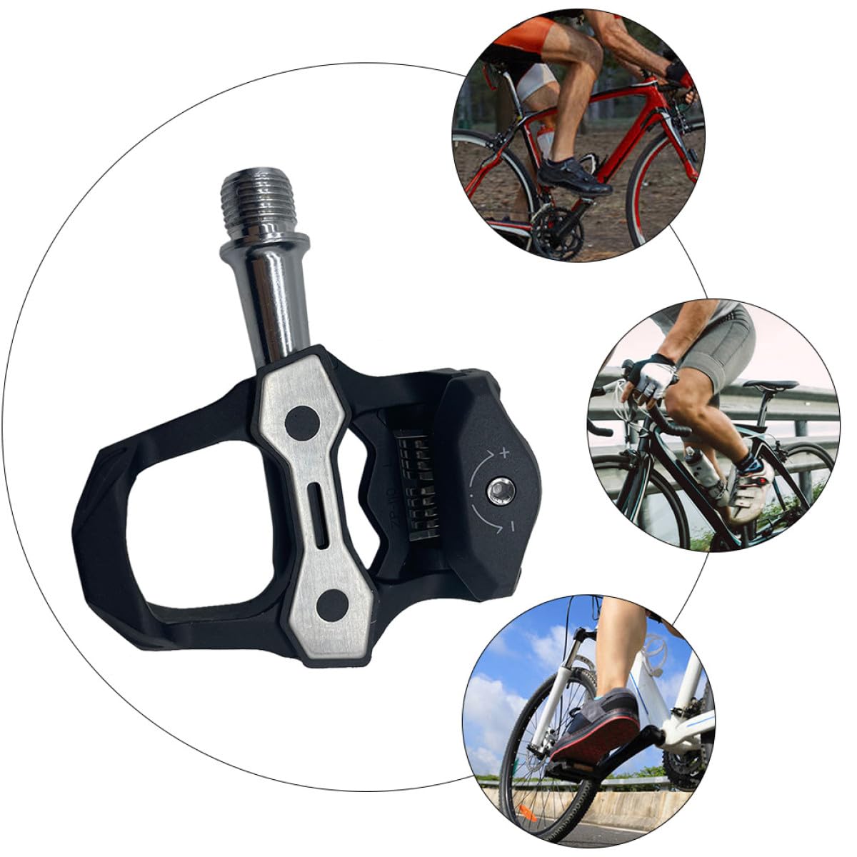 TOYANDONA Fahrradpedale Aus Aluminiumlegierung Selbstverriegelnde Pedale Mit Plattform Fußstützen Rostbeständig Robust Und Langlebig